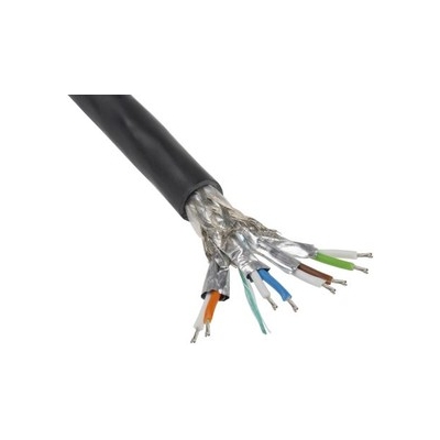 09456000693, Cat7 Ethernet Cable, SF/FTP, Black LSZH Sheath, 50m, Flame Retardant, Low Smoke Zero Halogen (LSZH)