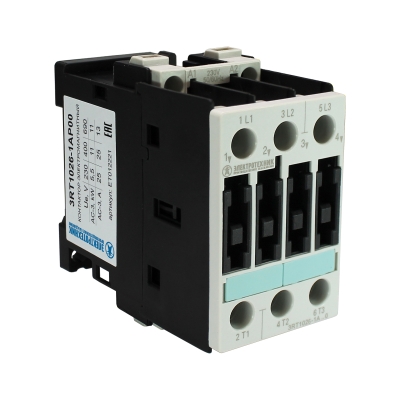 3RT1026-1AP00,3-пол.,25A,AC-3,11кВт/400V,230V AC,50/60Гц,типоразмер S0,винтовые клеммы,IP20 (ЭТ)