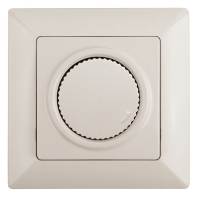 4-401-02 Intro Светорегулятор поворотный, 600Вт 230В, СУ, Solo, сл.кость (10/100/2000)(кр.1шт) [Б0043397]