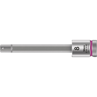 8740 B Hex-Plus HF Zyklop Головка торцевая с вставкой-битой с внешним шестигранником, 3/8", с фиксацией, 8 x 100 мм
