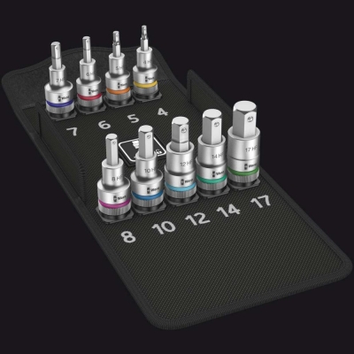 8740 C HF 1 Hex-Plus Zyklop Набор 1/2" головок с вставкой-битой с внешним шестигранником, 9 пр., 4-17 x 60 мм