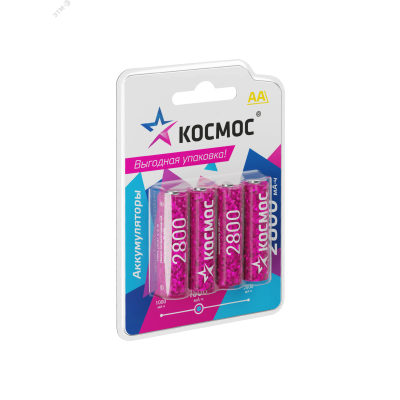 Аккумулятор AA/R6 2800мА.ч NI-MN BP-4 (блист.4шт) KOCR6NIMH2800MAH4BL