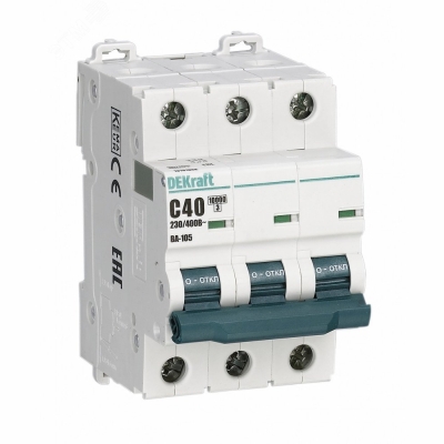 Автоматический выключатель 3P 40A х-ка D ВА-105 10кА C2 13229DEK