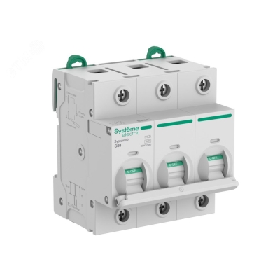 Автоматический выключатель (АВ) 27мм C 80A 3P 10 kA 400В Systeme9 S9H32380