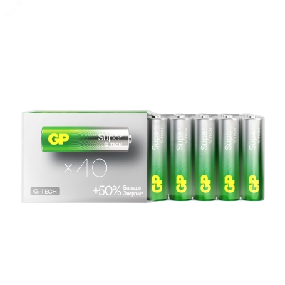 Батарейка алкалиновая GP Super Alkaline 15А АA в пленке 1208
