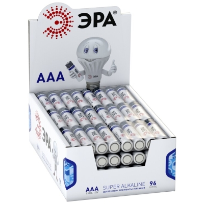Батарейки ЭРА LR03-4S promo-box SUPER Alkaline (96/384/36864)(кр.96шт)