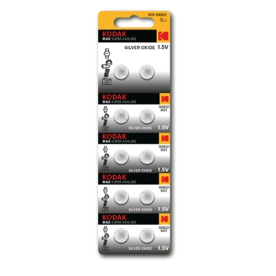 Батарейки Kodak SG1 (364) SR621, SR60 MAX Silver Oxid Button Cell (10/100/2000) (кр. 10шт)