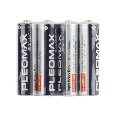 Батарейки Pleomax R6-4S SUPER HEAVY DUTY Zinc (60/1200/28800) (кр. 4шт)