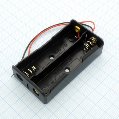 Держ.батарей 2*18650 с проводом