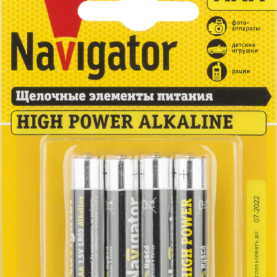 Элемент питания алкалиновый AAA/LR03 94 751 NBT-NE-LR03-BP4 (блист.) 94751