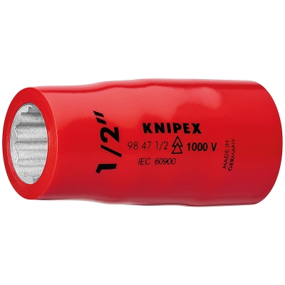Головка торцевая VDE 1/2" 12-гранная, 1/2", диэлектрическая