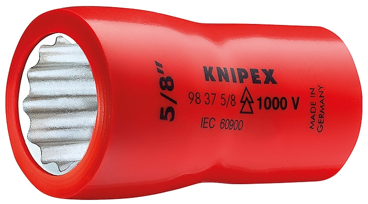 Головка торцевая VDE 3/8" 12-гранная, 5/8", диэлектрическая