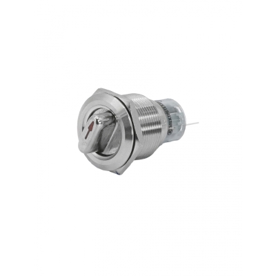 GQ22-L-11X/21/S, металл, 1NO+1NC, на 2 положения с фиксацией I-II, d22мм, IP65 (ЭТ)