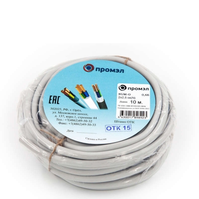 Кабель NUM-O 2х2.5 (бухта 10м) (шт) 13321330