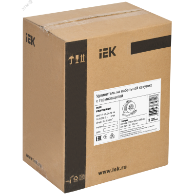 Катушка УК50 2P+PE/50м КГ 3х2,5мм2 IP44 "Professional" WKP17-16-04-50-44