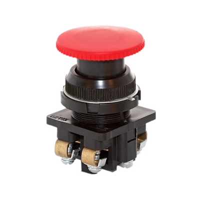 КЕ-021 У3 исп.1, красный, 2з, гриб без фиксации, IP40, 10А, 660В, выключатель кнопочный (ЭТ)