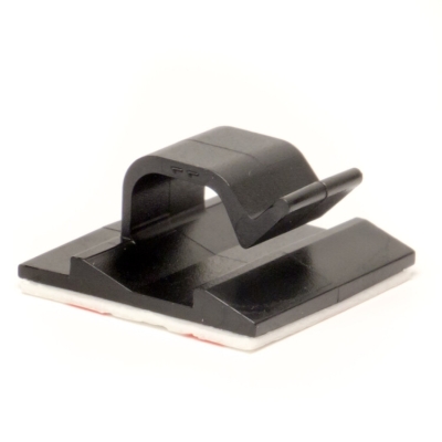 Клипса самоклеящаяся для кругл.кабеля диамом 5мм, черная 18,5x18,5 25431SR