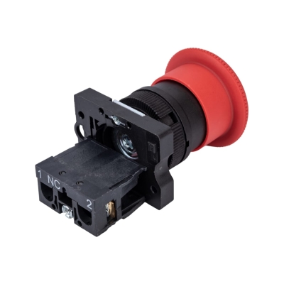Кнопка управления "Грибок" NP2-ES542 d40мм (2) 1НЗ IP40 с фиксацией без подсветки красн. CHINT 574833