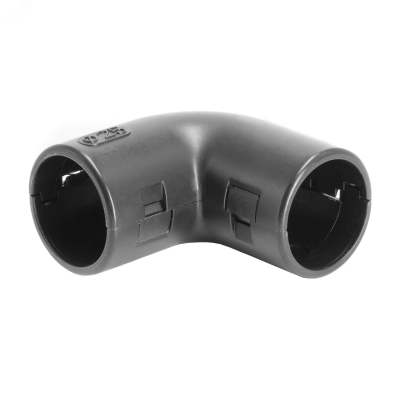 Колено открывающееся, 90 град., IP40, д.16мм, черное 50516B