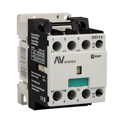 Контактор КМЭ 9А 1NC 400В АС AVERES ctr-s-9-01-400-av