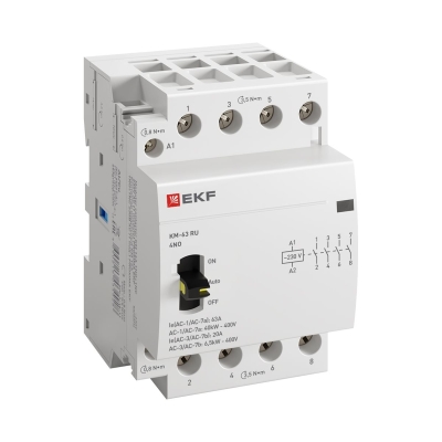 Контактор модульный КМ РУ 63А 4NO (3 мод.) PROxima km-3m-63-40