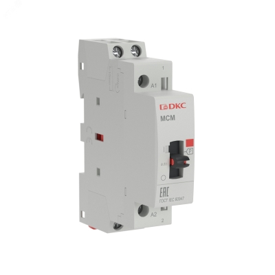 Контактор модульный YON max типа MCМ с ручным управлением, 2P, 25A, 240В, 2НО MCM-25-20-A240