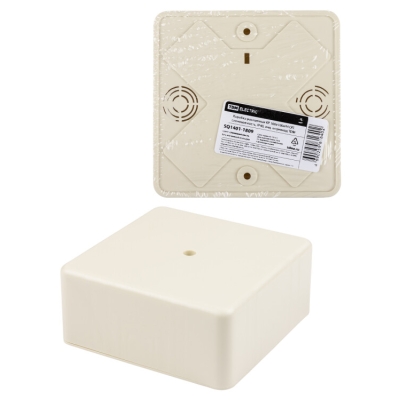 Коробка распаячная КР 100х100х44 ОП, сл. кость, IP40, инд. штрихкод SQ1401-1809