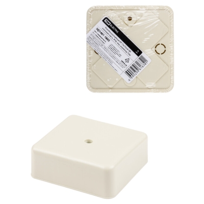 Коробка распаячная КР 75х75х28 ОП, сл. кость, IP40, инд. штрихкод SQ1401-1805