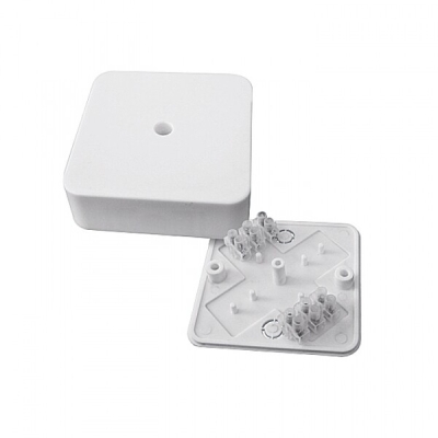 Коробка разветвительная КМР-030-030кг наружная (75х75х26) белая с клеммником PROxima plc-kmr-030-030kg