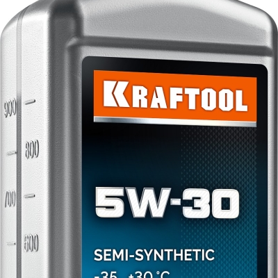 KRAFTOOL 5W-30, 1 л, зимнее полусинтетическое масло для 4-тактных двигателей (41511-1)