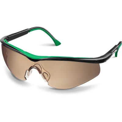 KRAFTOOL BASIC, открытого типа, коричневые, стекло-моноблок с покрытием устойчивым к истиранию и запотеванию, защитные очки (110319)