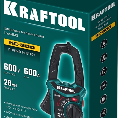 KRAFTOOL KC-300 Цифровые токовые клещи (59832)