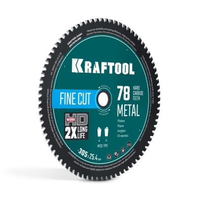 KRAFTOOL Metal Cut 305 х 25.4 мм, 78Т, диск пильный по металлу и стали (36954-305-25.4-78)