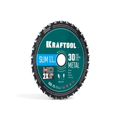 KRAFTOOL Ultra-Slim Metal Cut 135 х 20 x 1.1 мм, 30Т, диск пильный, тонкий рез металла (36956-135-20-30)