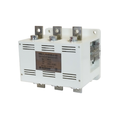 КВ2-1,14-4/400-3 У3, 3п, 400А, 380В AC/DC, 2з+1р, нереверсивный, без реле, IP00, ЭЛЕКТРОТЕХНИК