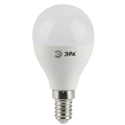Лампочка светодиодная ЭРА STD LED P45-5W-827-E14 E14 / E14 5Вт шар теплый белый свет(кр.1шт)