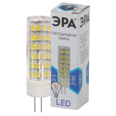 Лампочка светодиодная STD LED JC-7W-220V-CER-840-G4 G4 7Вт керамика капсула нейтральный белый свет Б0027860