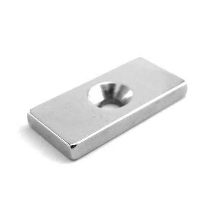 Магнит неодимовый прямоугольник 20х10х3мм с зенковкой 6.5х3мм (2 шт/уп)