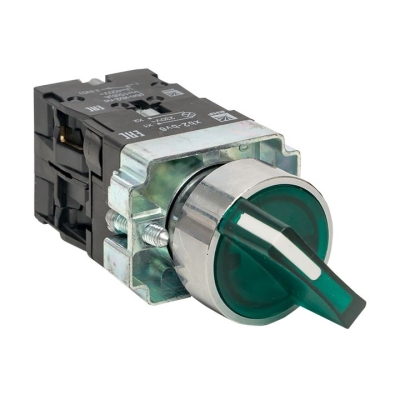 Переключатель BD21 2P c зеленой подсветкой 24В NO PROxima xb2-bk21-g-24