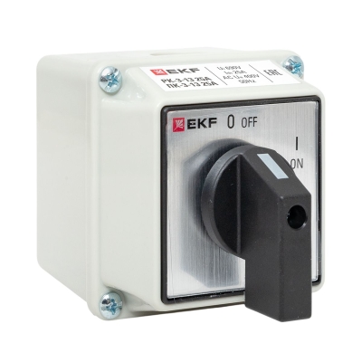 Переключатель кулачковый ПК-3-13 3П 25А "ВКЛ-ВЫКЛ" IP54 pk-3-13-25