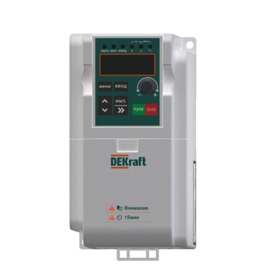 Преобразователь частоты DEKV060 0.4кВт 220В 1ф с тормозн. модулем DEKV060G0R4S2B