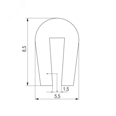 Профиль для защиты кромок лотка 37559R