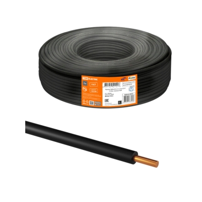 Провод ПуВнг(А)-LS 1х10,0 ГОСТ (100м), черный SQ0124-0354