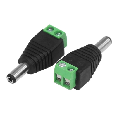 Разъем питания DC штекер 2.1х5.5мм с клеммной колодкой 14-0314-4