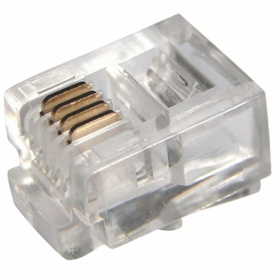 Разъем телефонный UTP, RJ-14 (6P4C), CAT 3 05-1012-3