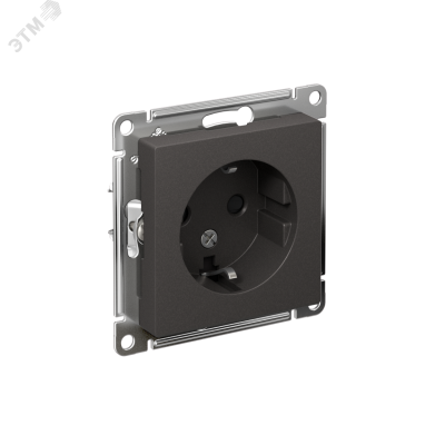 Розетка AtlasDesign 16А с заземл. защ. шторки механизм базальт SE ATN001445