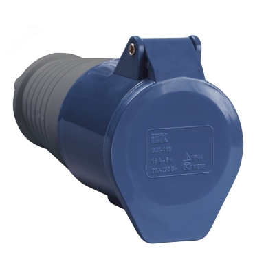 Розетка кабельная 16А 220В 2P+PЕ ССИ-213 IP44 PSR21-016-3
