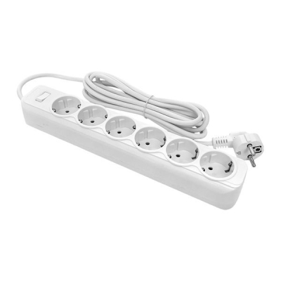 Сетевой фильтр 6*1,8м 10А/2,2кВт с выкл. c/з ПВС 3х0,75 Блокбастер PROxima UFP10-375-6-018