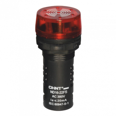 Сигнализатор звуковой ND16-22LC d22мм красн. LED AC 220В 593471