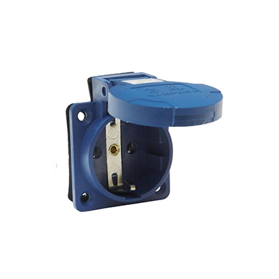 СР Розетка панельная РП10-03, скрытая, с крышкой, 2Р+РЕ, 16А, 220В, IP44 (ЭТ)